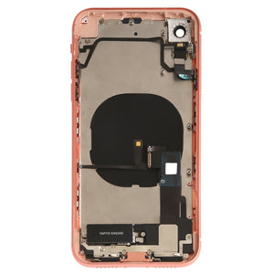 Battery Back Cover Assembly (with Side Keys & Speaker Ringer Buzzer & Motor & Camera Lens & Card Tray & Power Button + Volume Button + Charging Port + Signal Flex Cable & Wireless Charging Module) for iPhone XR(Orange)