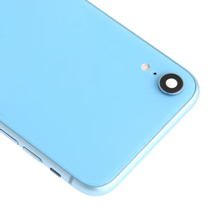 Battery Back Cover Assembly (with Side Keys & Speaker Ringer Buzzer & Motor & Camera Lens & Card Tray & Power Button + Volume Button + Charging Port + Signal Flex Cable & Wireless Charging Module) for iPhone XR(Blue)