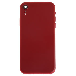 Battery Back Cover Assembly (with Side Keys & Speaker Ringer Buzzer & Motor & Camera Lens & Card Tray & Power Button + Volume Button + Charging Port + Signal Flex Cable & Wireless Charging Module) for iPhone XR(Red)