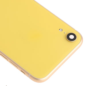 Battery Back Cover Assembly (with Side Keys & Speaker Ringer Buzzer & Motor & Camera Lens & Card Tray & Power Button + Volume Button + Charging Port + Signal Flex Cable & Wireless Charging Module) for iPhone XR(Yellow)