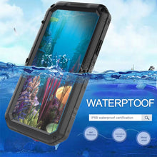 For iPhone XR Waterproof Dustproof Shockproof Zinc Alloy + Silicone Case (Black)
