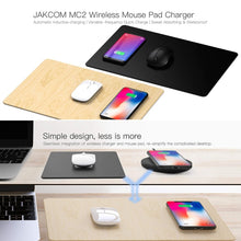 JAKCOM MC2 Wireless Fast Charging Mouse Pad, Support Qi Standard Mobile Phone Charging(Black)