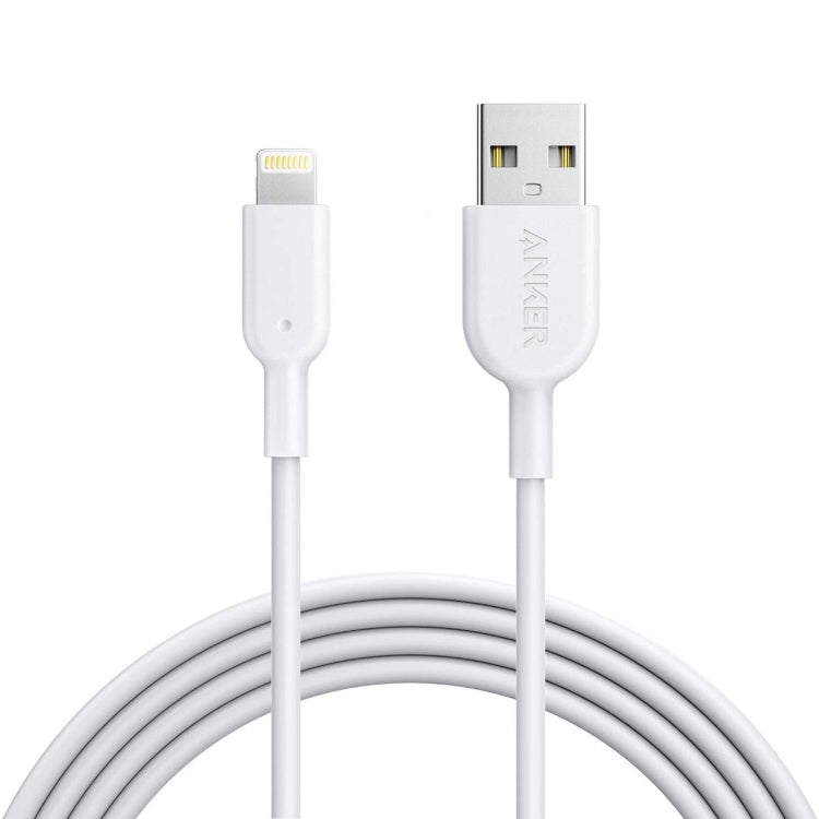 ANKER PowerLine II USB to 8 Pin MFI Certificated Charging Data Cable, Length: 0.9m(White)