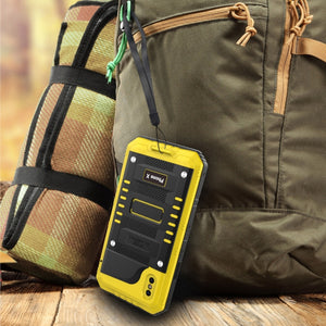 For iPhone X / XS Waterproof Dustproof Shockproof Zinc Alloy + Silicone Case (Yellow)