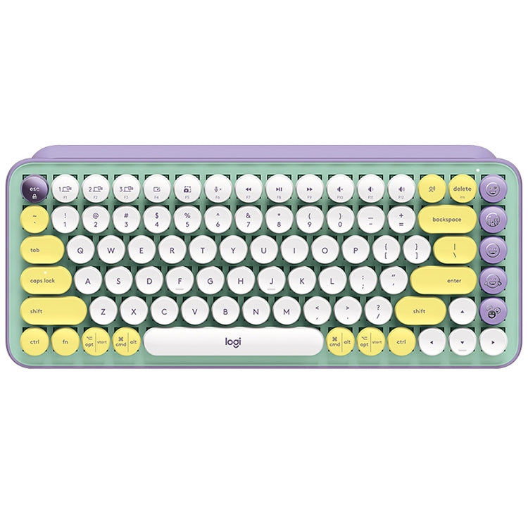 Logitech POP KEYS Round Button Bluetooth Mechanical Keyboard (Purple)