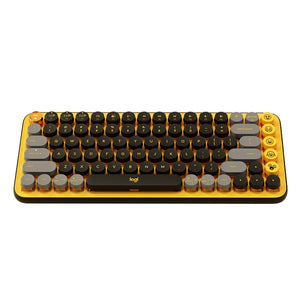 Logitech POP KEYS Round Button Bluetooth Mechanical Keyboard(Yellow)