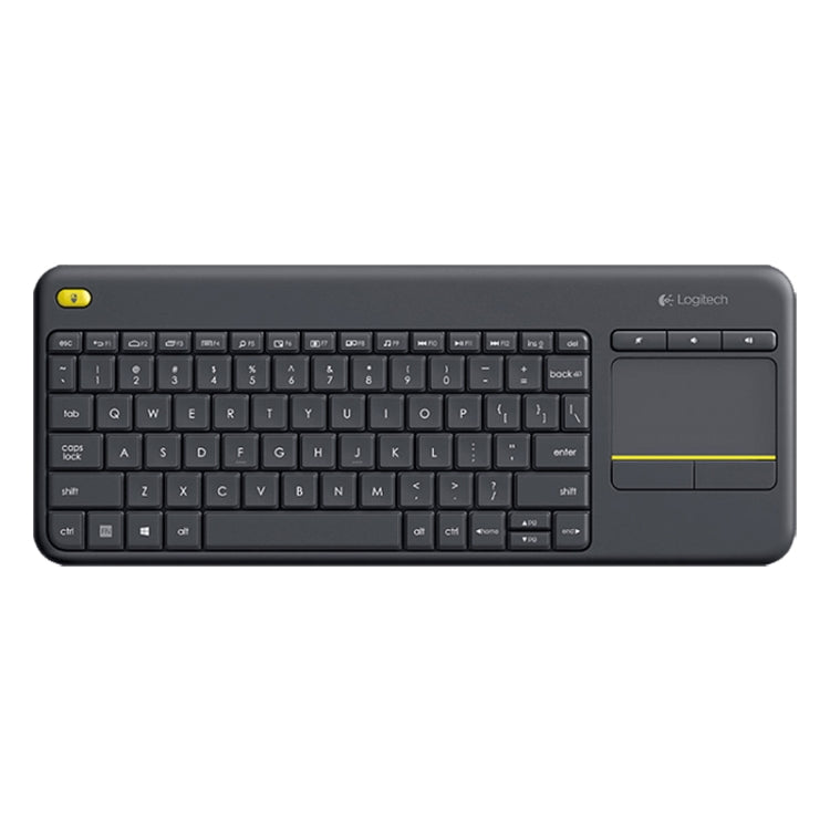 Logitech K400 Plus 2.4GHz Wireless Touch Control Keyboard, Wireless Range: 10m (Black)