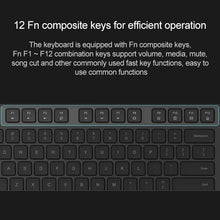 Original Xiaomi 2.4GHz Wireless Keyboard + Mouse Set for Notebook Desktop Laptop(Black)