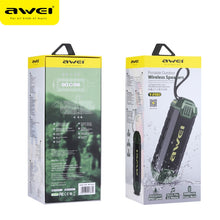 awei Y280 IPX4 Bluetooth Speaker Power Bank with Enhanced Bass, Built-in Mic, Support FM / USB / TF Card / AUX(Green)