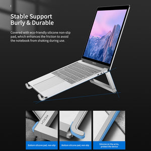 ROCK Mini Ultrathin Portable Foldable Design Laptop Bracket Stand(Black)