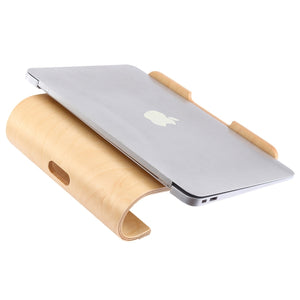 SamDi Artistic Wood Grain Walnut Desktop Heat Radiation Holder Stand Cradle, For iPad, Tablet, Notebook(Brown)