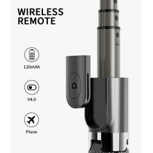 L08 Adjustable Gimbal Stabilize Bluetooth Self-timer Pole Tripod Selfie Stick(White)