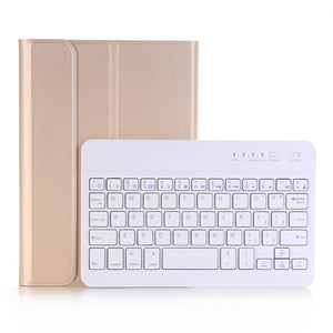 A03 for iPad mini 3 / 2 / 1 Universal Ultra-thin ABS Horizontal Flip Tablet Case + Bluetooth Keyboard(Gold)