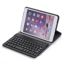 A03 for iPad mini 3 / 2 / 1 Universal Ultra-thin ABS Horizontal Flip Tablet Case + Bluetooth Keyboard(Blue)