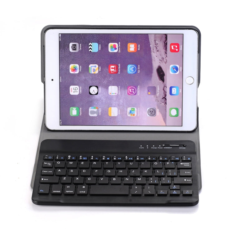 A03 for iPad mini 3 / 2 / 1 Universal Ultra-thin ABS Horizontal Flip Tablet Case + Bluetooth Keyboard(Blue)