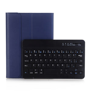 A03 for iPad mini 3 / 2 / 1 Universal Ultra-thin ABS Horizontal Flip Tablet Case + Bluetooth Keyboard(Blue)