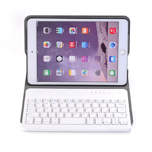 A03 for iPad mini 3 / 2 / 1 Universal Ultra-thin ABS Horizontal Flip Tablet Case + Bluetooth Keyboard(Rose Gold)