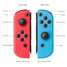 Left and Right Bluetooth Wireless Joypad Gamepad Game Controller for Switch(Blue + Red)