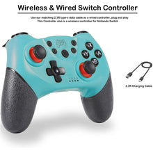 6-axis Bluetooth Joypad Gamepad Game Controller for Switch Pro(Green)