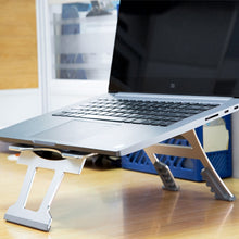Aluminum Alloy Cooling Holder Desktop Portable Simple Laptop Bracket, Six-stage Support, Size: 21x26cm (Black Grey)