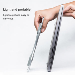 Aluminum Alloy Cooling Holder Desktop Portable Simple Laptop Bracket, Six-stage Support, Size: 21x26cm (Silver)