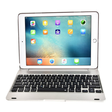 F19B for iPad 9.7 (2017/2018) & iPad Air & Air 2 & iPad Pro 9.7 & New iPad 9.7 inch (2017) Ultra-thin ABS Horizontal Flip Tablet Case + Bluetooth Keyboard(Silver)