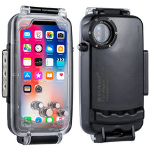 For iPhone X / XS PULUZ 40m/130ft Waterproof Diving Case, Photo Video Taking Underwater Housing Cover(Black)