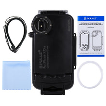 For iPhone X / XS PULUZ 40m/130ft Waterproof Diving Case, Photo Video Taking Underwater Housing Cover(Black)