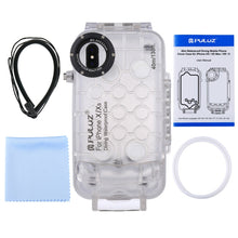 For iPhone X / XS PULUZ 40m/130ft Waterproof Diving Case, Photo Video Taking Underwater Housing Cover(Transparent)