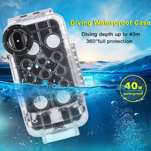 For iPhone X / XS PULUZ 40m/130ft Waterproof Diving Case, Photo Video Taking Underwater Housing Cover(Transparent)