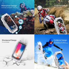 For iPhone X / XS PULUZ 40m/130ft Waterproof Diving Case, Photo Video Taking Underwater Housing Cover(White)