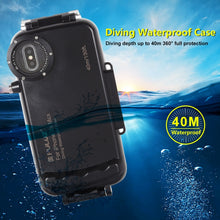 For iPhone XS Max PULUZ 40m/130ft Waterproof Diving Case, Photo Video Taking Underwater Housing Cover(Black)