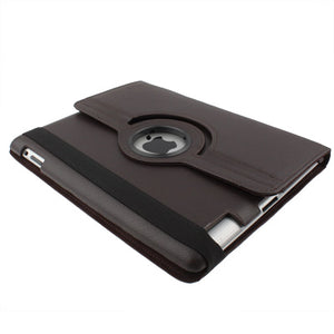 360 Degree Rotatable PU Leather Case with Sleep / Wake-up Function & Holder for New iPad (iPad 3) / iPad 2 / iPad 4, Coffee(Coffee)