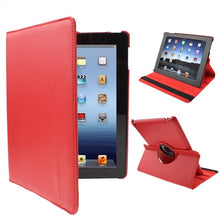 360 Degree Rotatable PU Leather Case with Sleep / Wake-up Function & Holder for New iPad (iPad 3) / iPad 2, Red(Red)