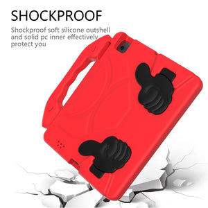 EVA Shockproof Tablet Case with Thumb Bracket For iPad 4 / 3 / 2(Red)