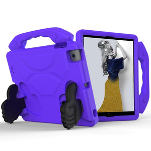 EVA Shockproof Tablet Case with Thumb Bracket For iPad 4 / 3 / 2(Purple)