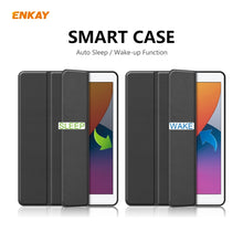 For iPad 10.2 2021 / 2020 / 2019 ENKAY ENK-8016 PU Leather + TPU Smart Case with Pen Slot(Black)