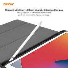 For iPad 10.2 2021 / 2020 / 2019 ENKAY ENK-8016 PU Leather + TPU Smart Case with Pen Slot(Dark Blue)