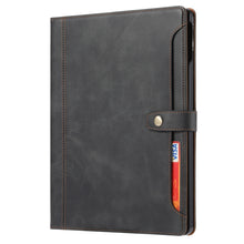 Calf Texture Double Fold Clasp Horizontal Flip Leather Case with Photo Frame & Holder & Card Slots & Wallet For iPad Air 2022 / 2020 10.9(Black)