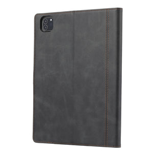 Calf Texture Double Fold Clasp Horizontal Flip Leather Case with Photo Frame & Holder & Card Slots & Wallet For iPad Air 2022 / 2020 10.9(Black)
