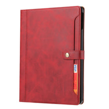 Calf Texture Double Fold Clasp Horizontal Flip Leather Case with Photo Frame & Holder & Card Slots & Wallet For iPad Air 2022 / 2020 10.9(Red)