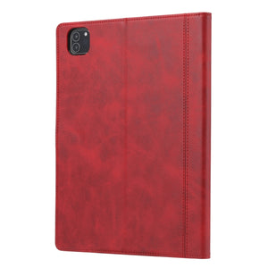 Calf Texture Double Fold Clasp Horizontal Flip Leather Case with Photo Frame & Holder & Card Slots & Wallet For iPad Air 2022 / 2020 10.9(Red)