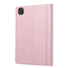 Calf Texture Double Fold Clasp Horizontal Flip Leather Case with Photo Frame & Holder & Card Slots & Wallet For iPad Air 2022 / 2020 10.9(Rose Gold)
