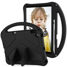 For iPad 10.2 2021 / 2020 / 2019 EVA Flat Anti Falling Protective Case Shell with Holder(Black)