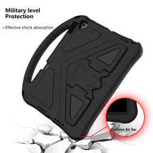 For iPad 10.2 2021 / 2020 / 2019 EVA Flat Anti Falling Protective Case Shell with Holder(Black)