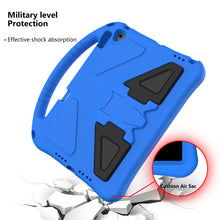 For iPad 10.2 2021 / 2020 / 2019 EVA Flat Anti Falling Protective Case Shell with Holder(Blue)