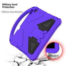 For iPad 10.2 2021 / 2020 / 2019 EVA Flat Anti Falling Protective Case Shell with Holder(Purple)