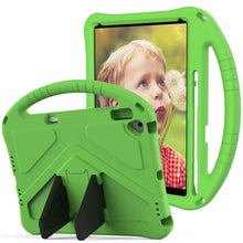For iPad 10.2 2021 / 2020 / 2019 EVA Flat Anti Falling Protective Case Shell with Holder(Green)