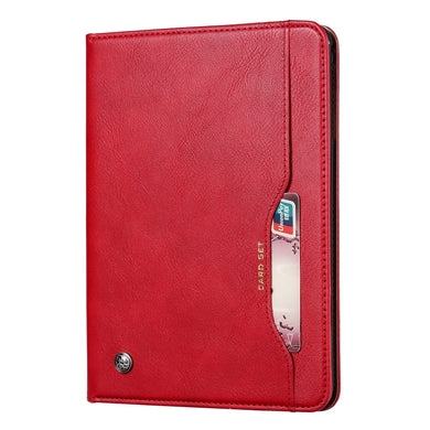 Knead Skin Texture Horizontal Flip Leather Case for iPad 9.7 2018 / 2017 / Air / Air 2/Pro 9.7, with Photo Frame & Holder & Card Slots & Wallet(Red)