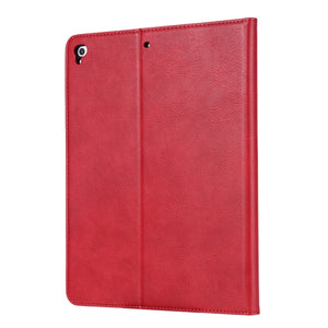 Knead Skin Texture Horizontal Flip Leather Case for iPad 9.7 2018 / 2017 / Air / Air 2/Pro 9.7, with Photo Frame & Holder & Card Slots & Wallet(Red)